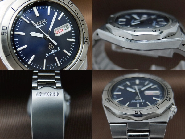 Seiko SilverWave Z 7546-7040 Quartz Blue Dial Diver Rotating Bezel
