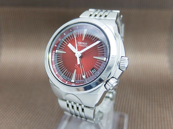 SEIKO SUS 4S12-0010 Automatic Red Dial GMT 24H Inner Bezel See