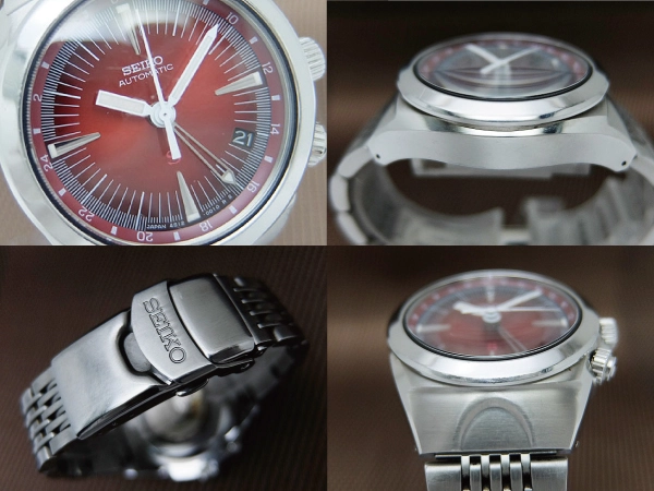 SEIKO SUS 4S12-0010 Automatic Red Dial GMT 24H Inner Bezel See