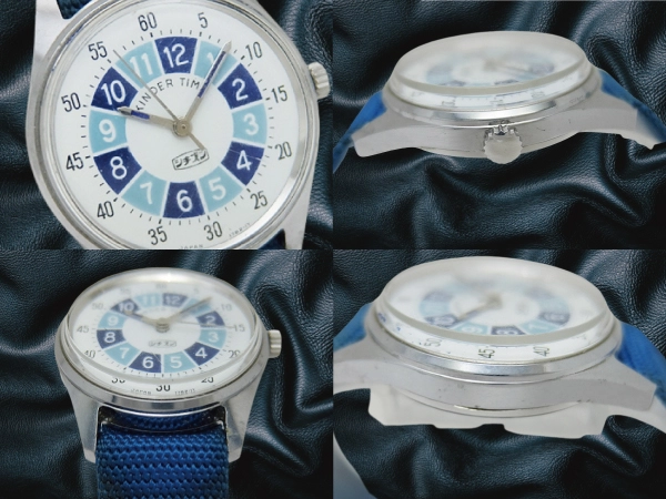 CITIZEN Kinder Time Blue Dial Katakana Logo Manual Wind Vintage