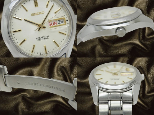 SEIKO SBQL003 Perpetual Calendar Quartz 8F33-0040 Ivory Dial SS